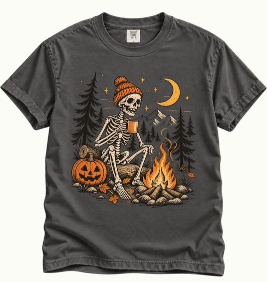 Skeleton Camping T-Shirt
