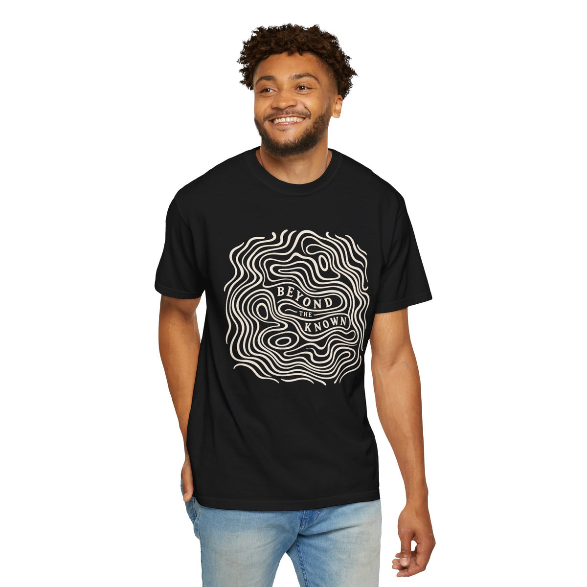 Beyond the Known — Topographic Unisex Outdoor T-Shirt