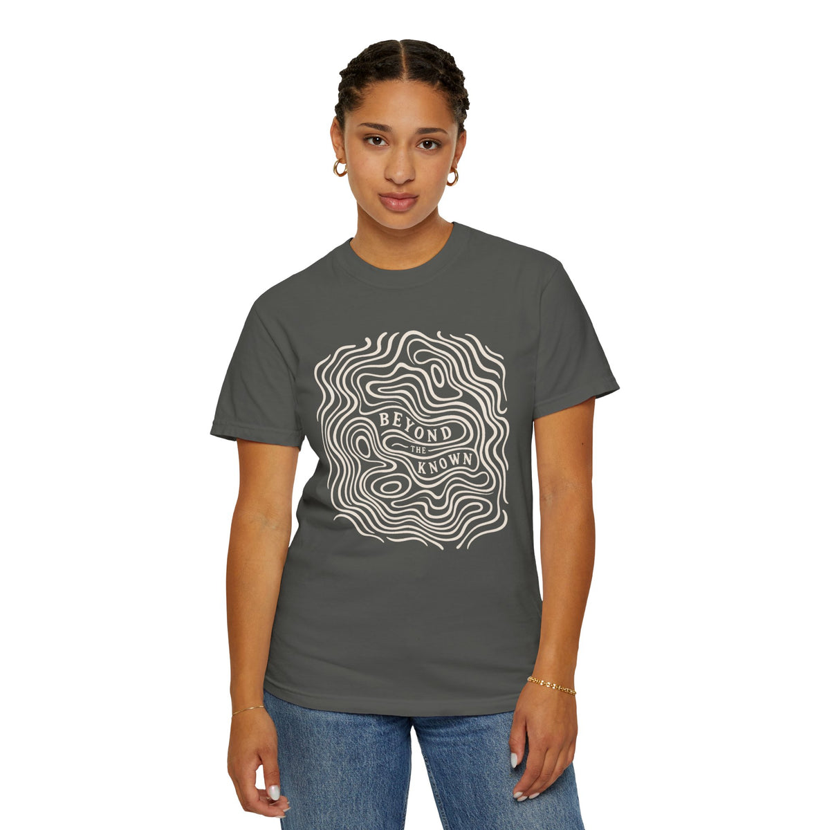 Beyond the Known — Topographic Unisex Outdoor T-Shirt