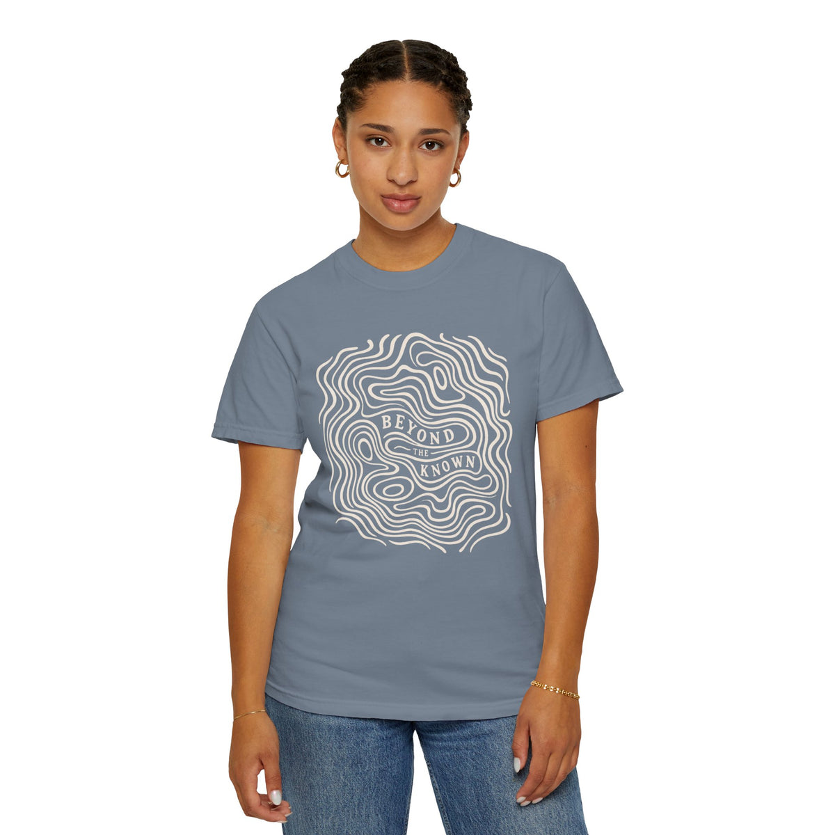 Beyond the Known — Topographic Unisex Outdoor T-Shirt