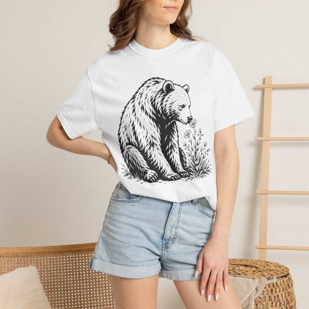 Stop and Smell the Wildflowers — Bear Nature T-Shirt