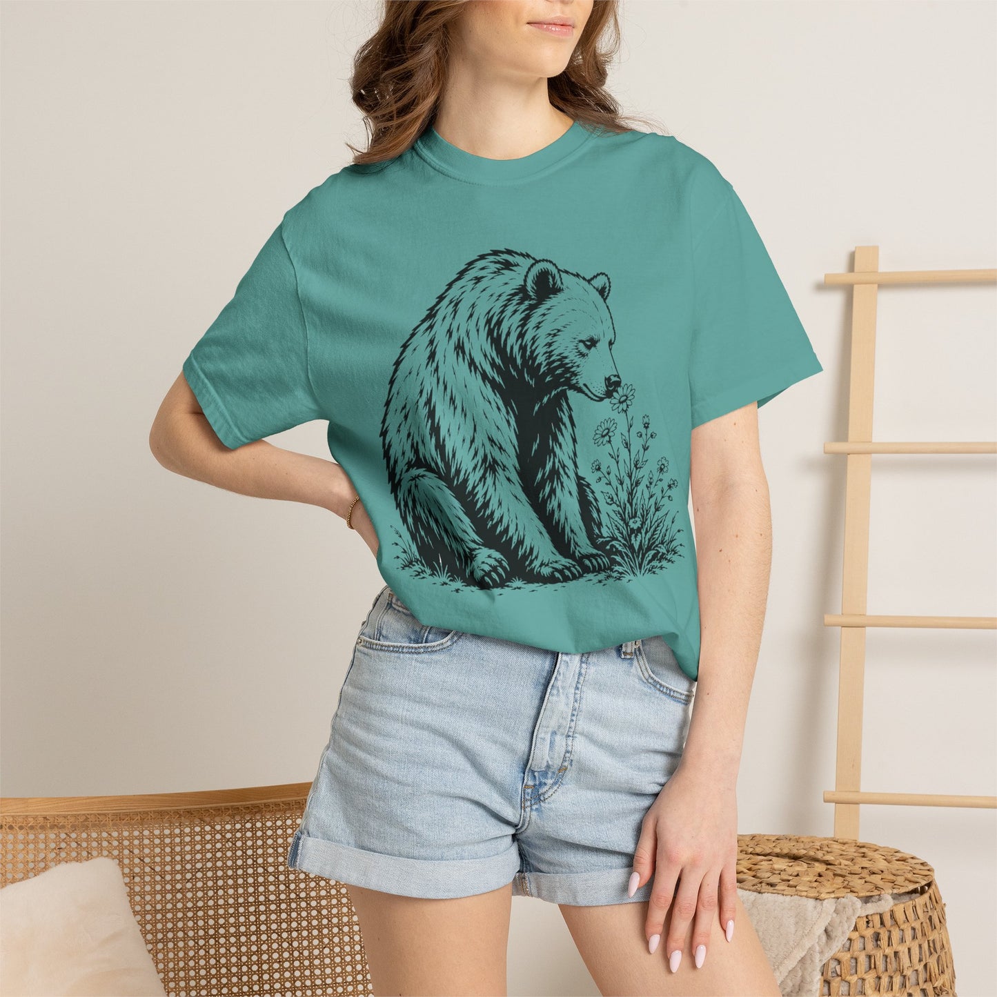 Stop and Smell the Wildflowers — Bear Nature T-Shirt
