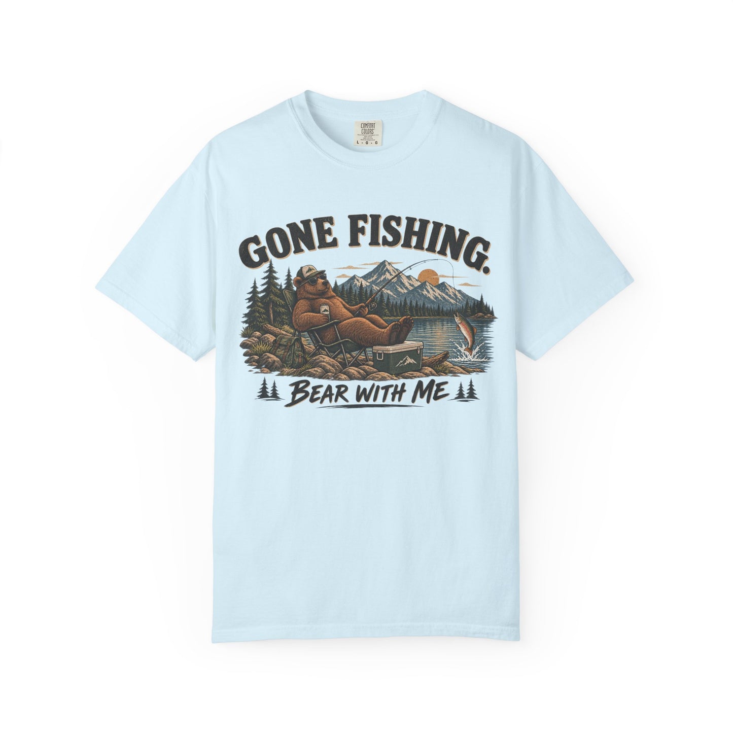 Gone Fishing, Bear With Me — Funny Fishing T-Shirt