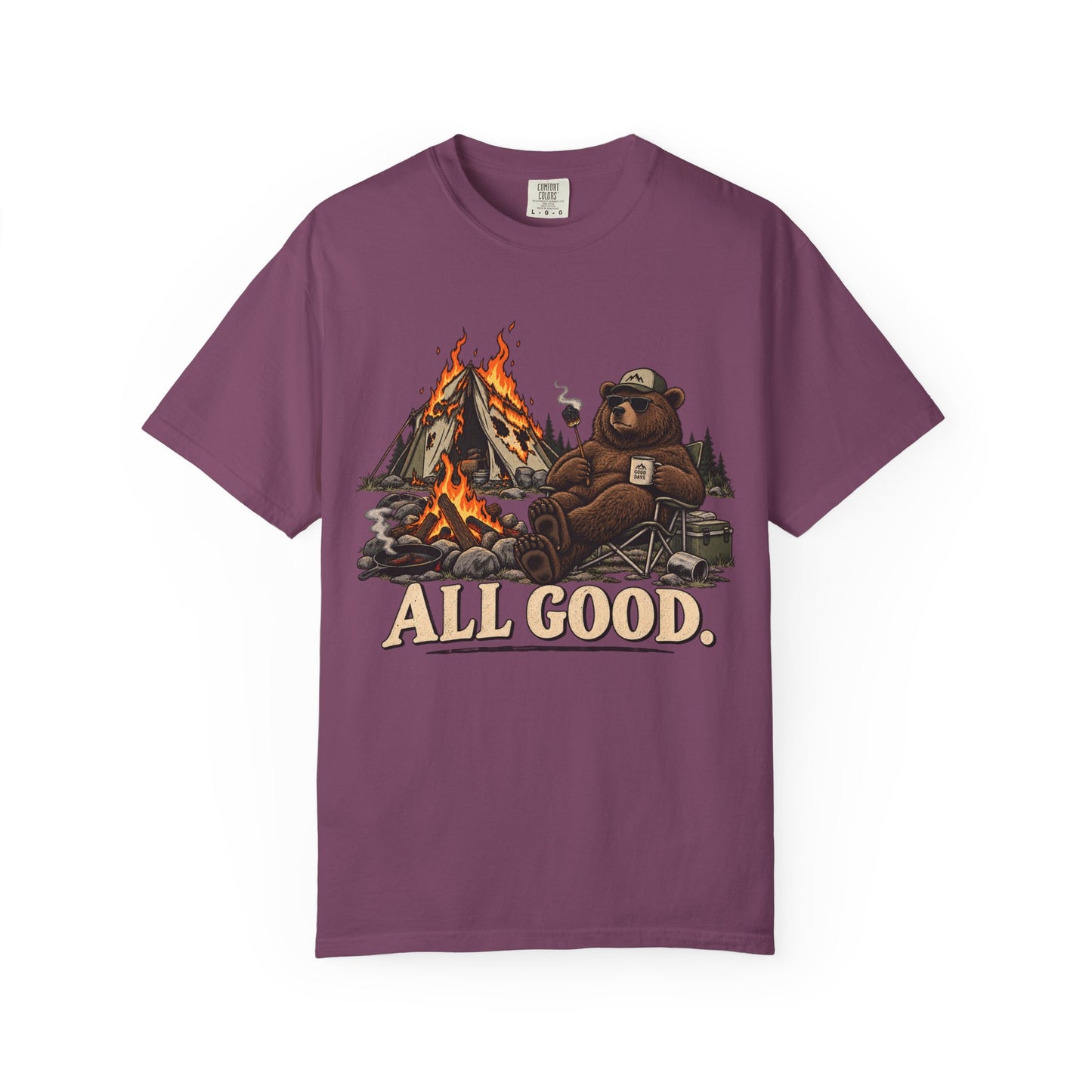 All Good Camping Bear T-Shirt