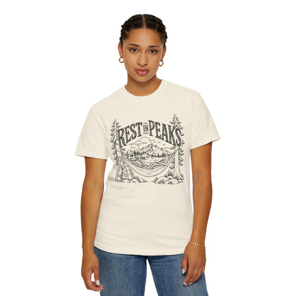 Rest in Peaks Skeleton Hiking T-Shirt