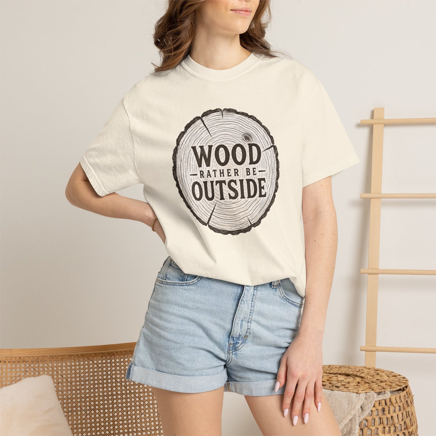 Wood Rather Be Outside — Funny Outdoor T-Shirt
