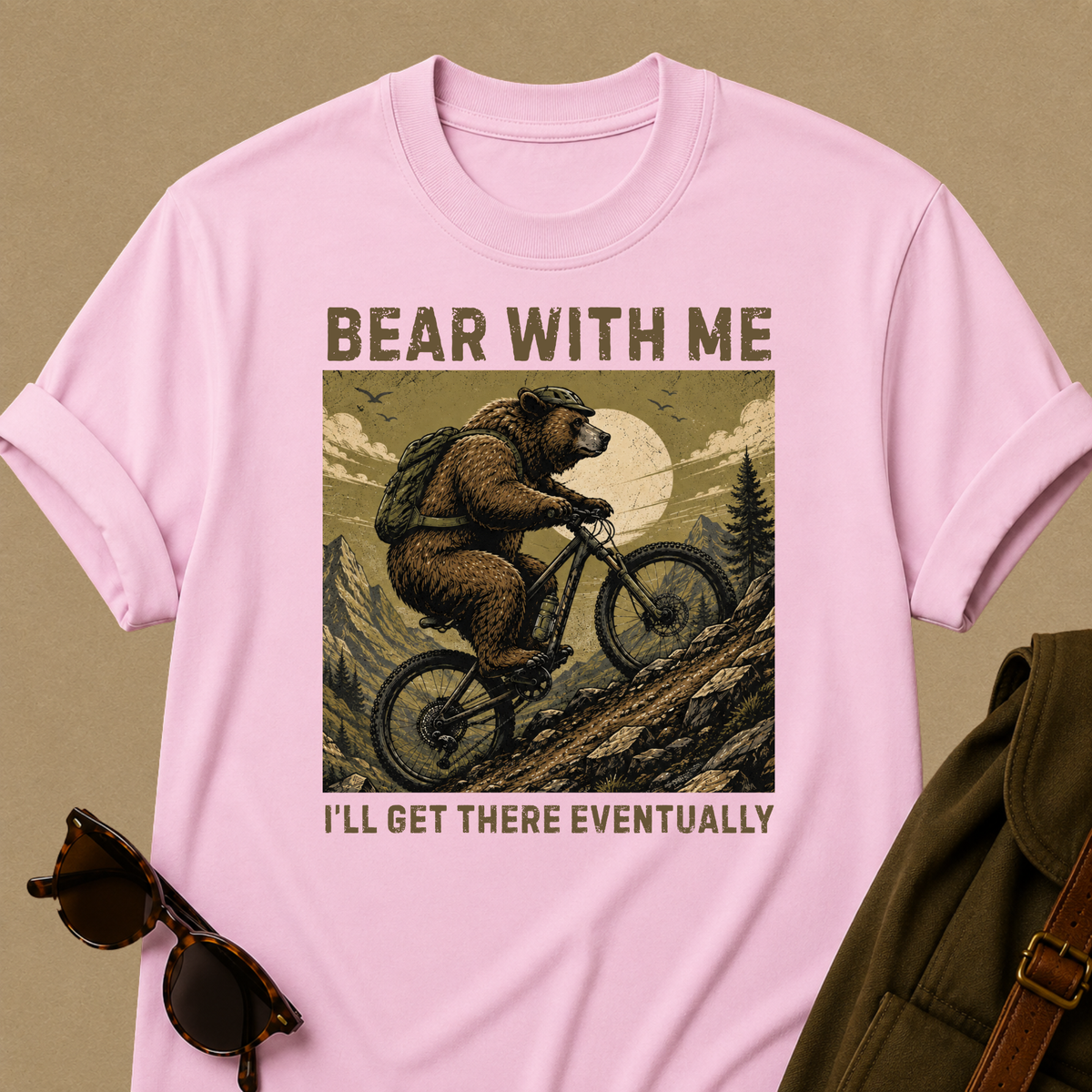 Bear With Me — Funny Mountain Biking T-Shirt