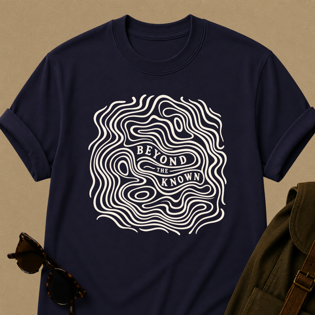 Beyond the Known — Topographic Unisex Outdoor T-Shirt