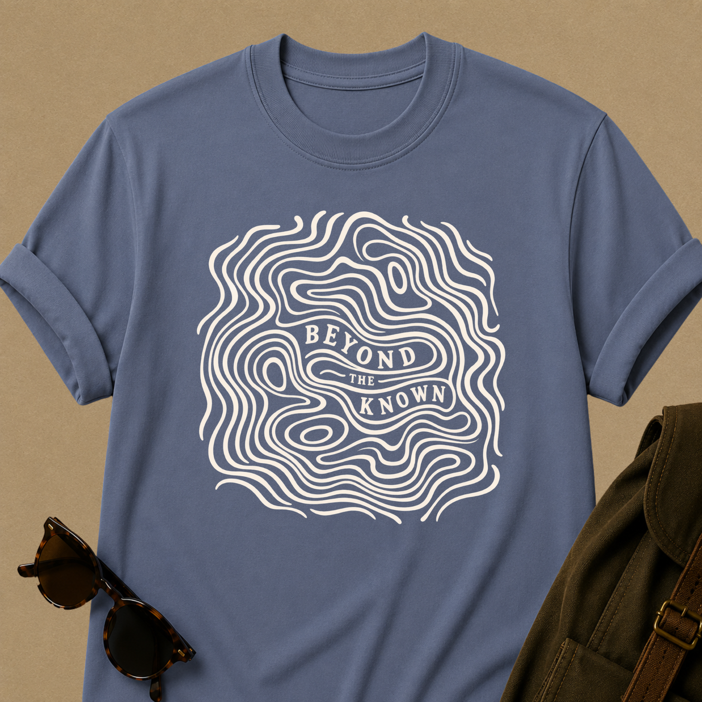 Beyond the Known — Topographic Unisex Outdoor T-Shirt