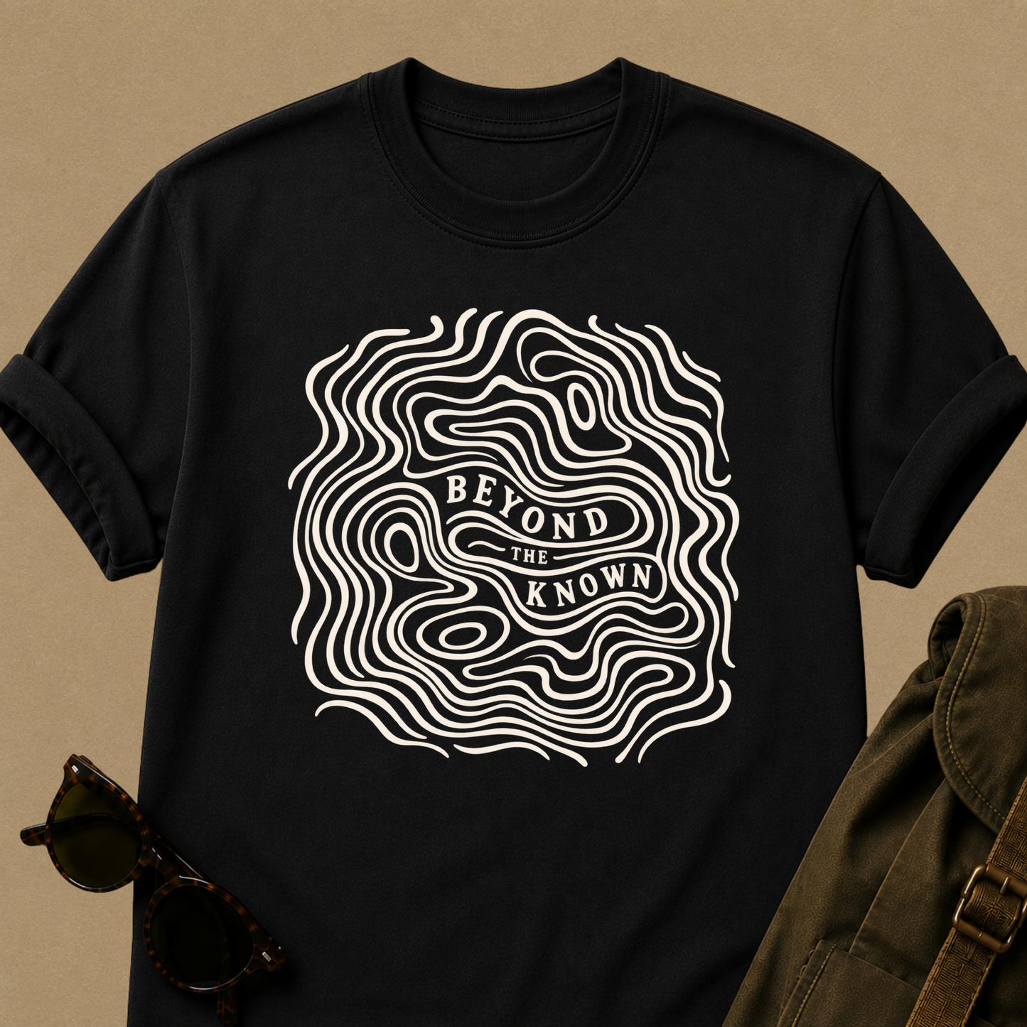 Beyond the Known — Topographic Unisex Outdoor T-Shirt
