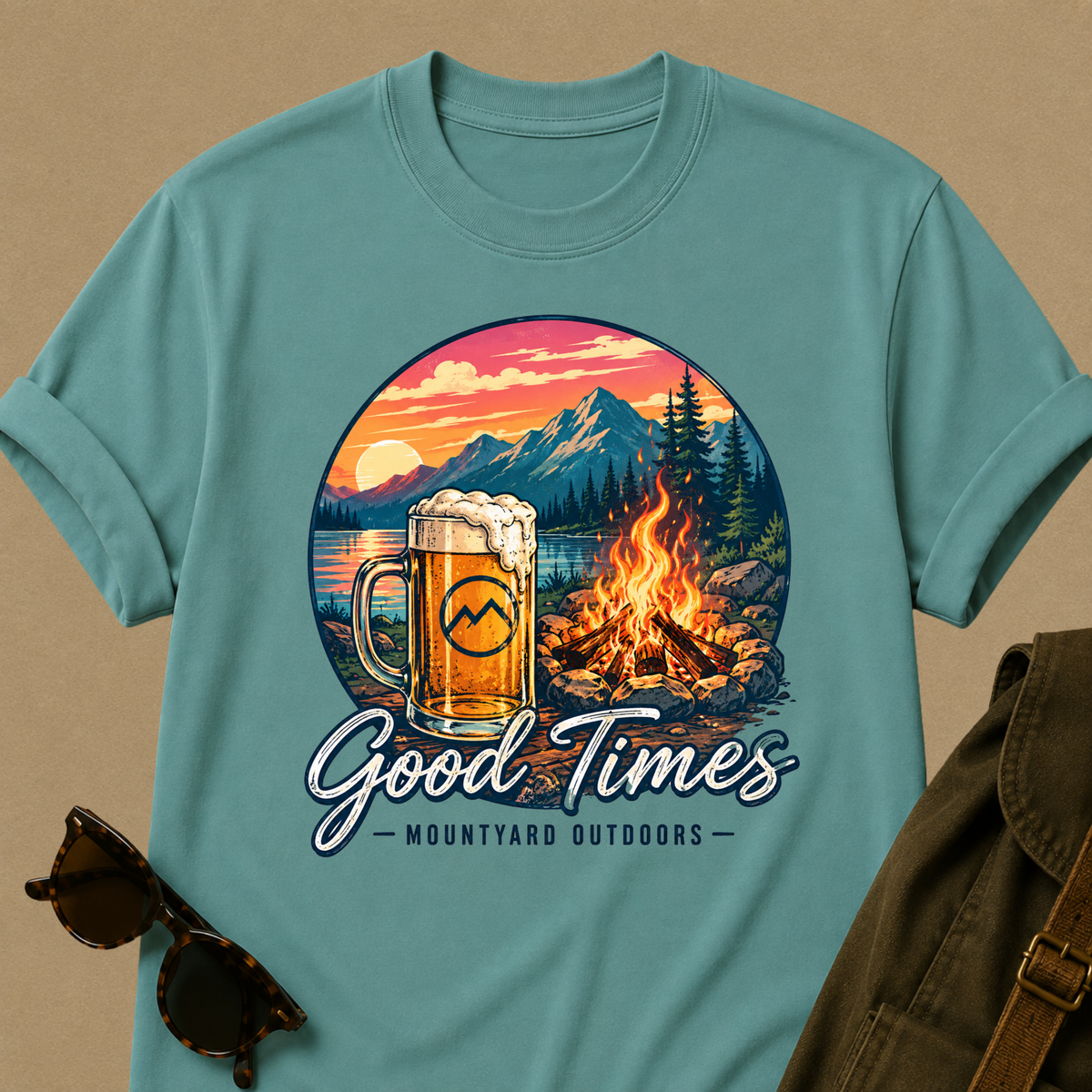 Good Times — Campfire & Mountains T-Shirt