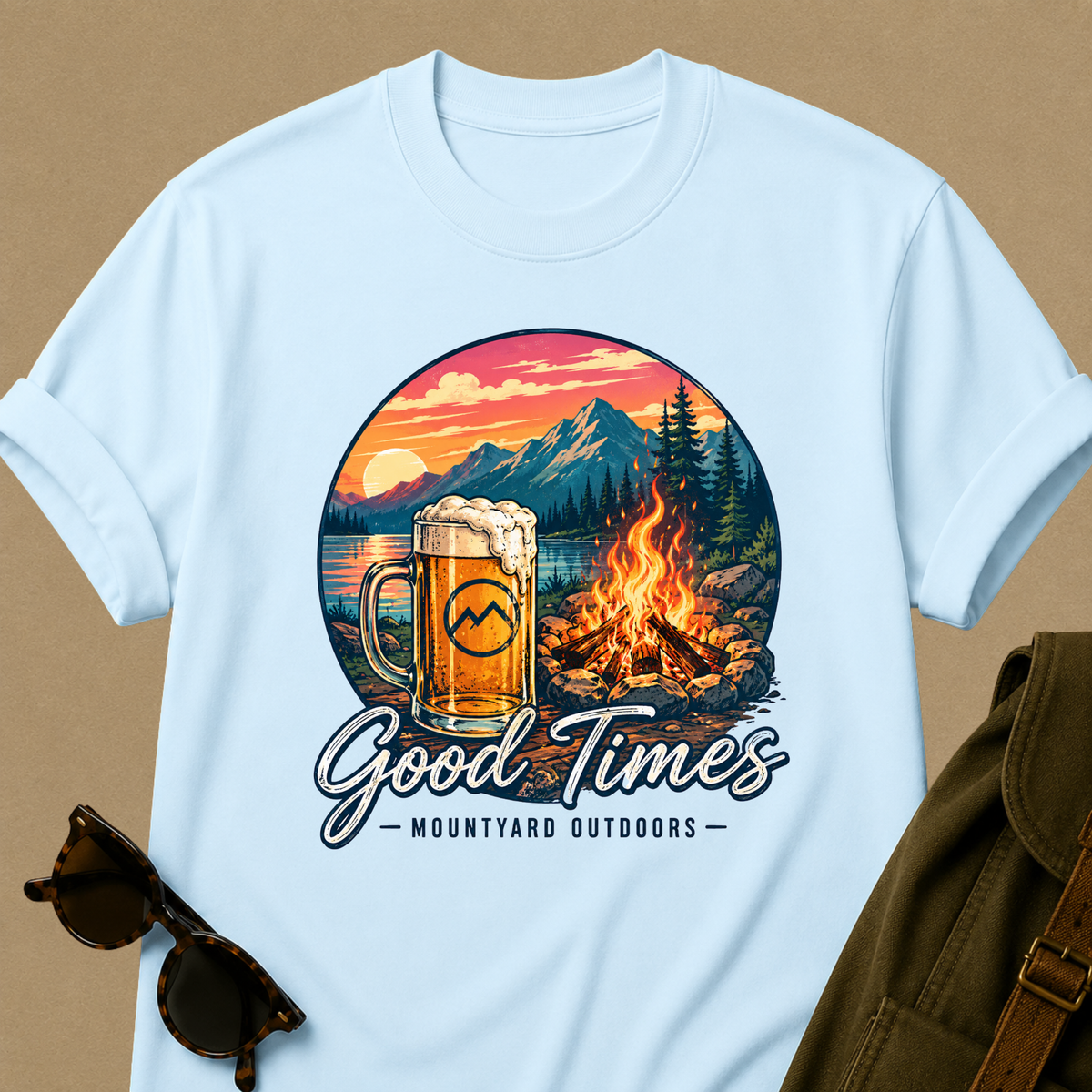 Good Times — Campfire & Mountains T-Shirt