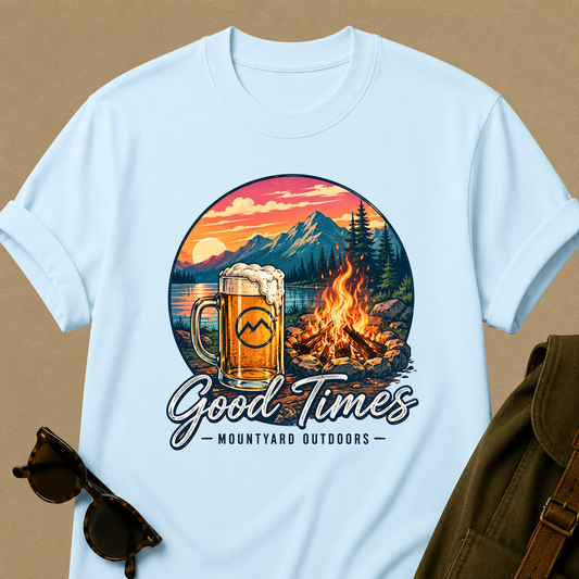 Good Times — Campfire & Mountains T-Shirt