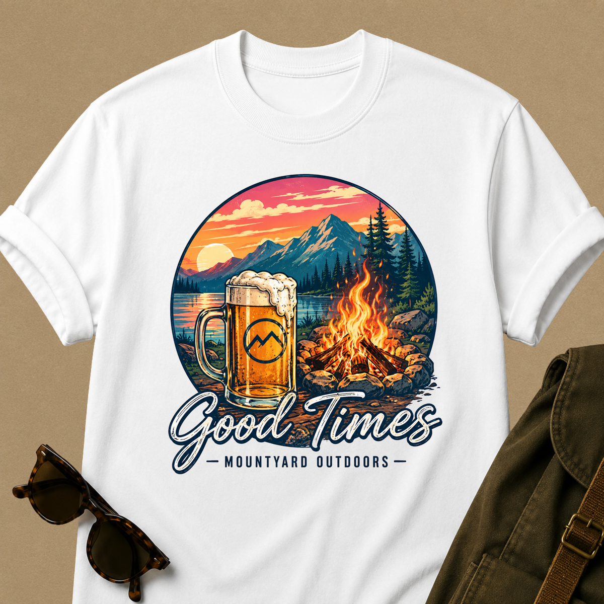 Good Times — Campfire & Mountains T-Shirt