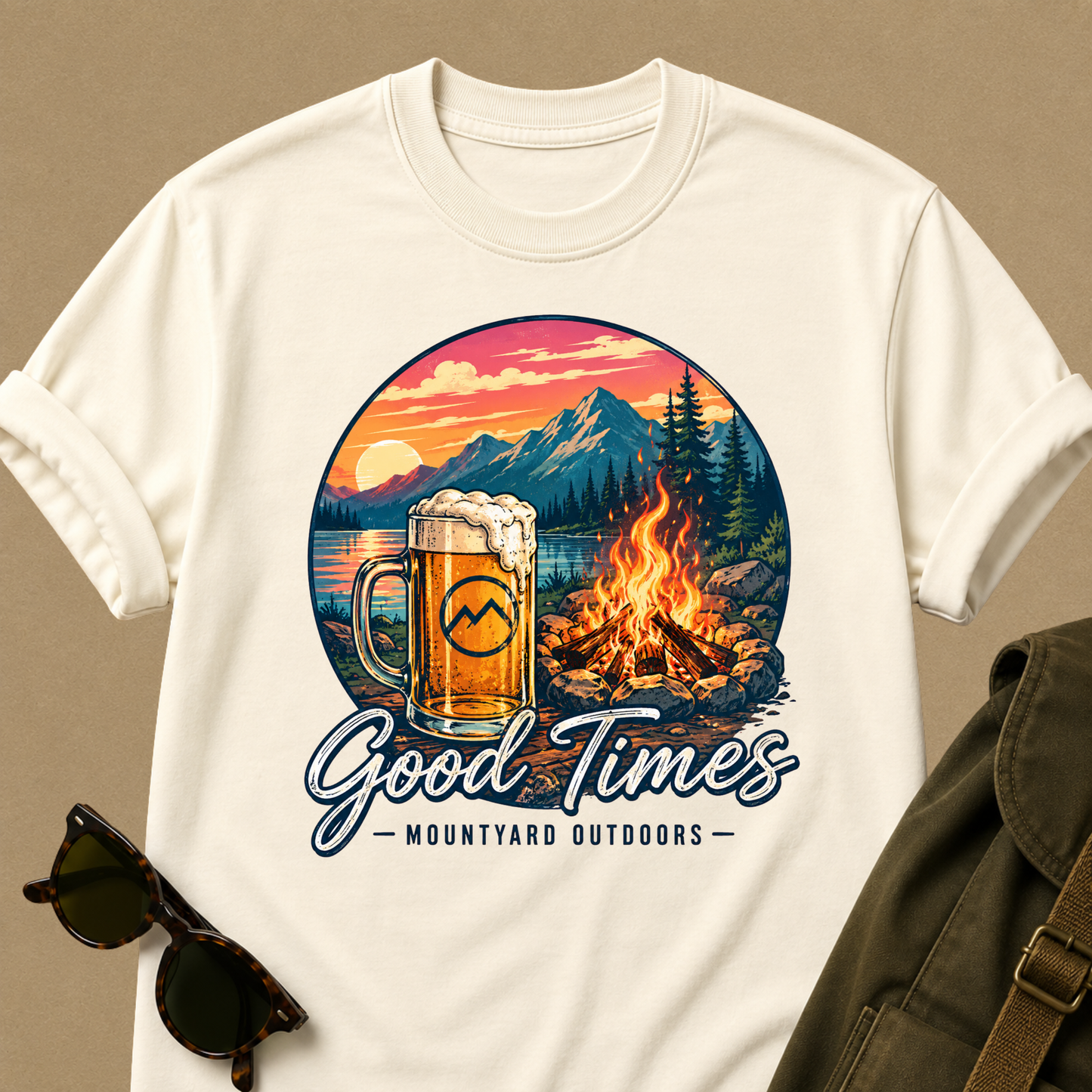 Good Times — Campfire & Mountains T-Shirt