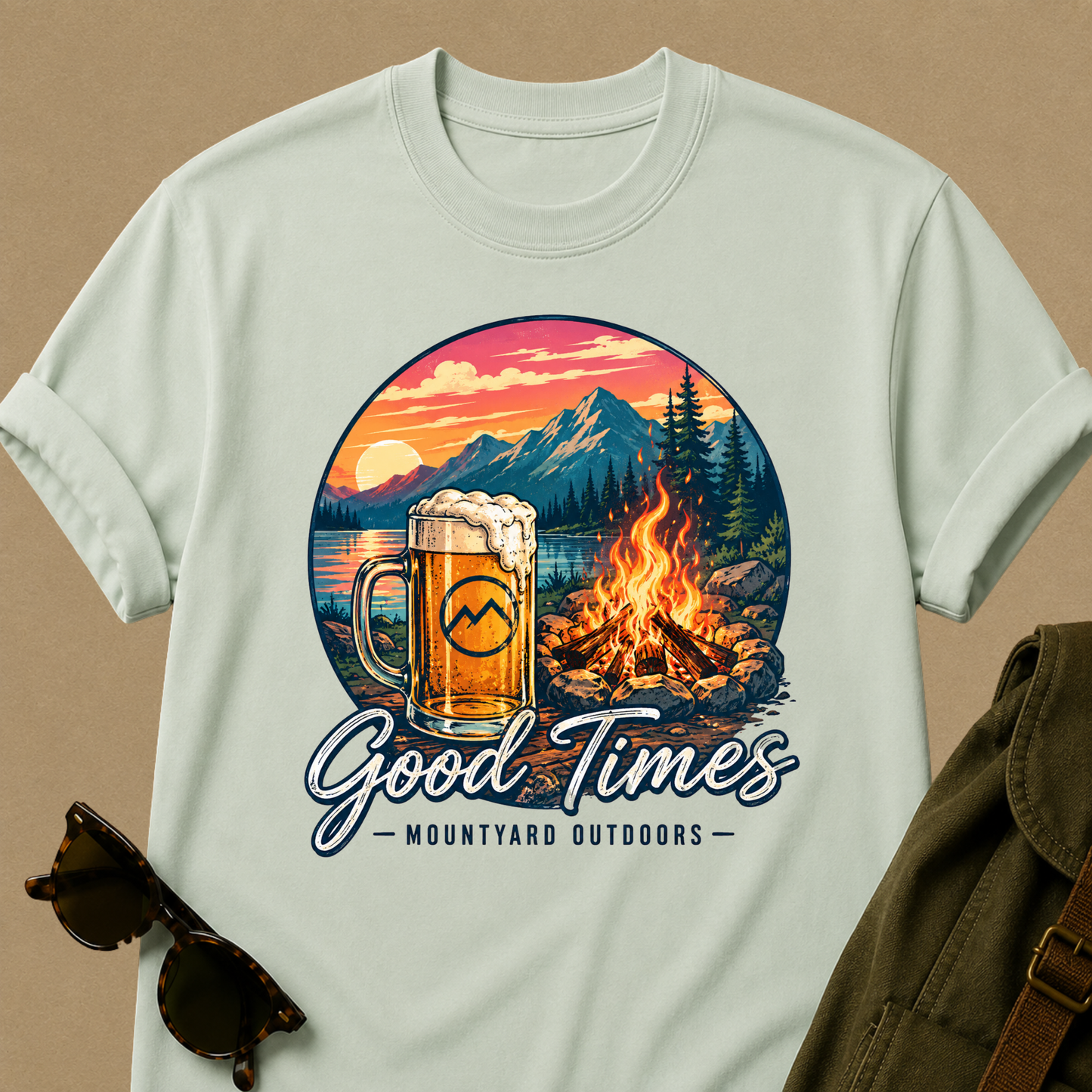 Good Times — Campfire & Mountains T-Shirt
