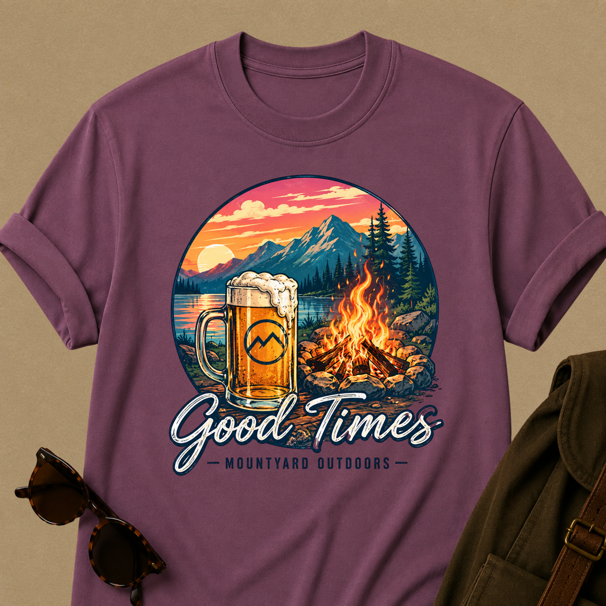 Good Times — Campfire & Mountains T-Shirt