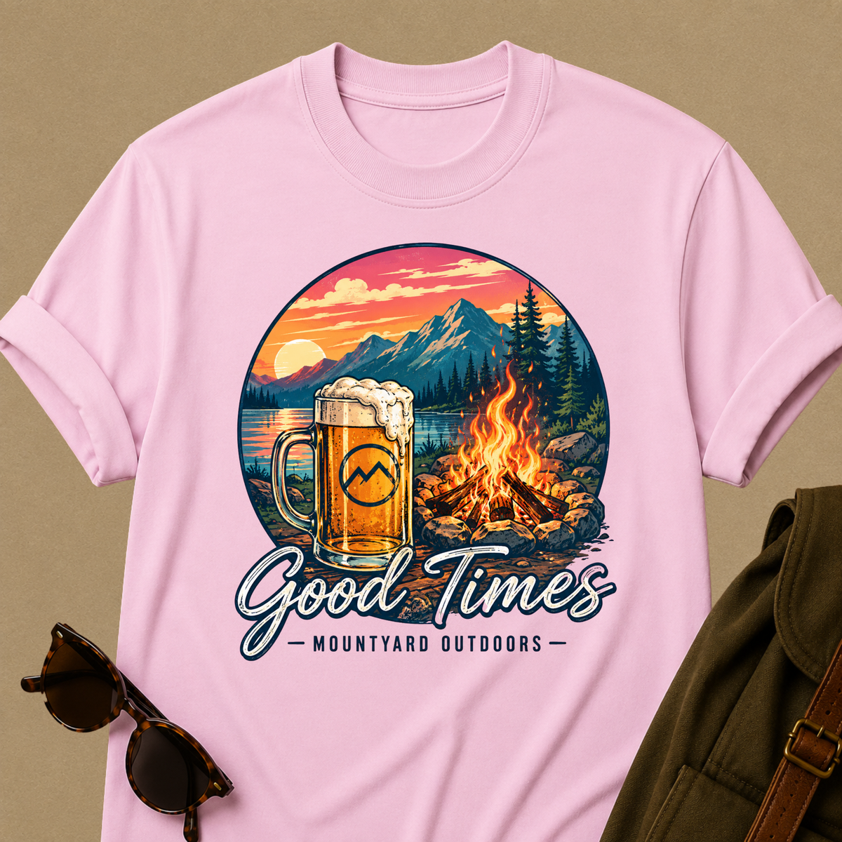 Good Times — Campfire & Mountains T-Shirt