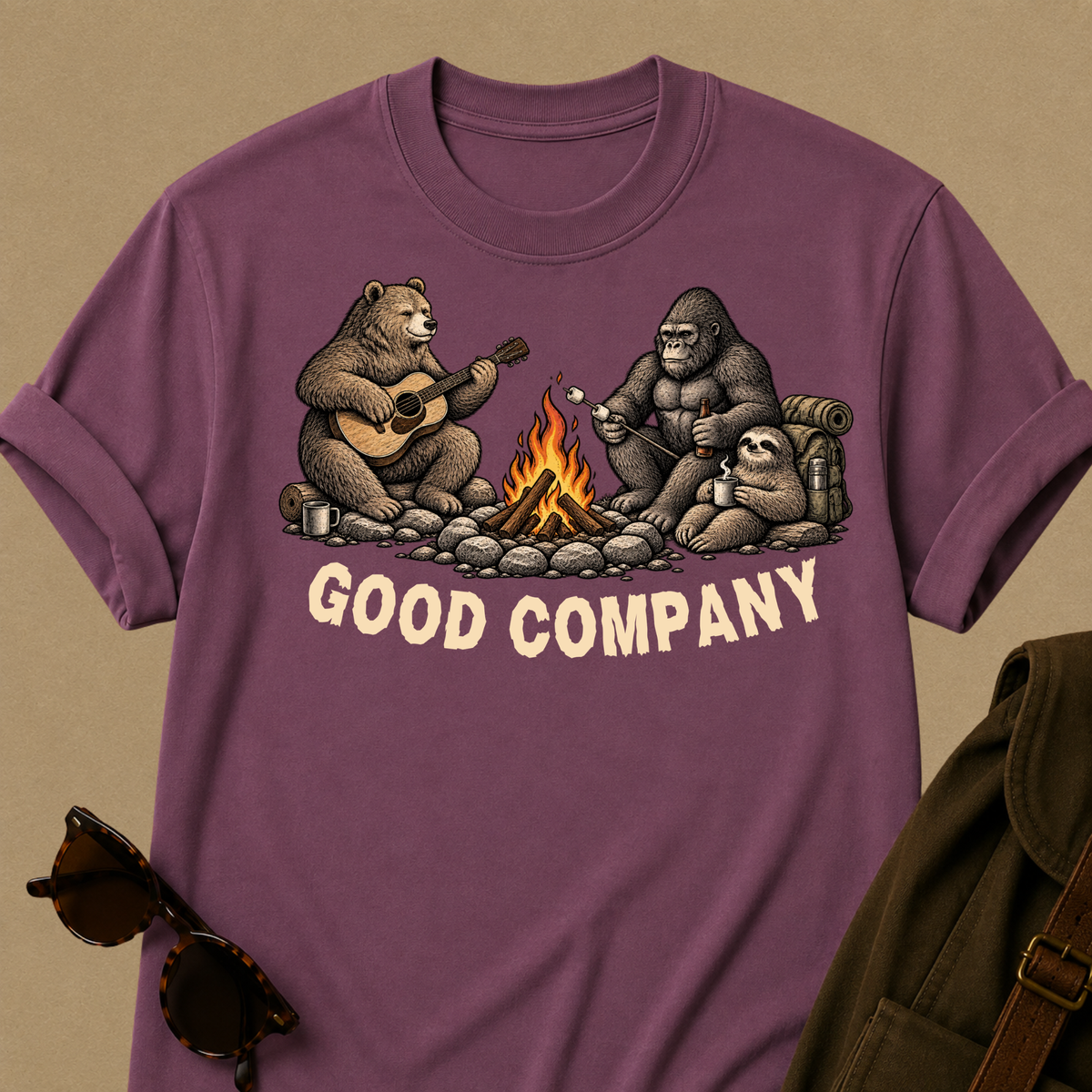 Good Company — Funny Camping T-Shirt