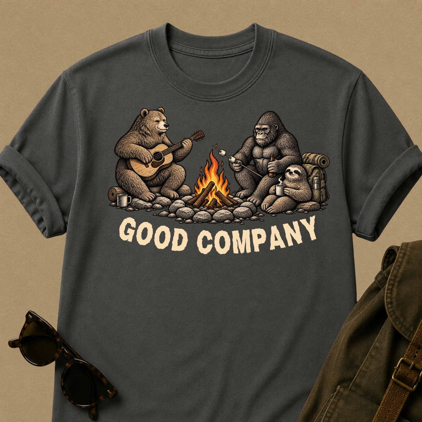 Good Company — Funny Camping T-Shirt