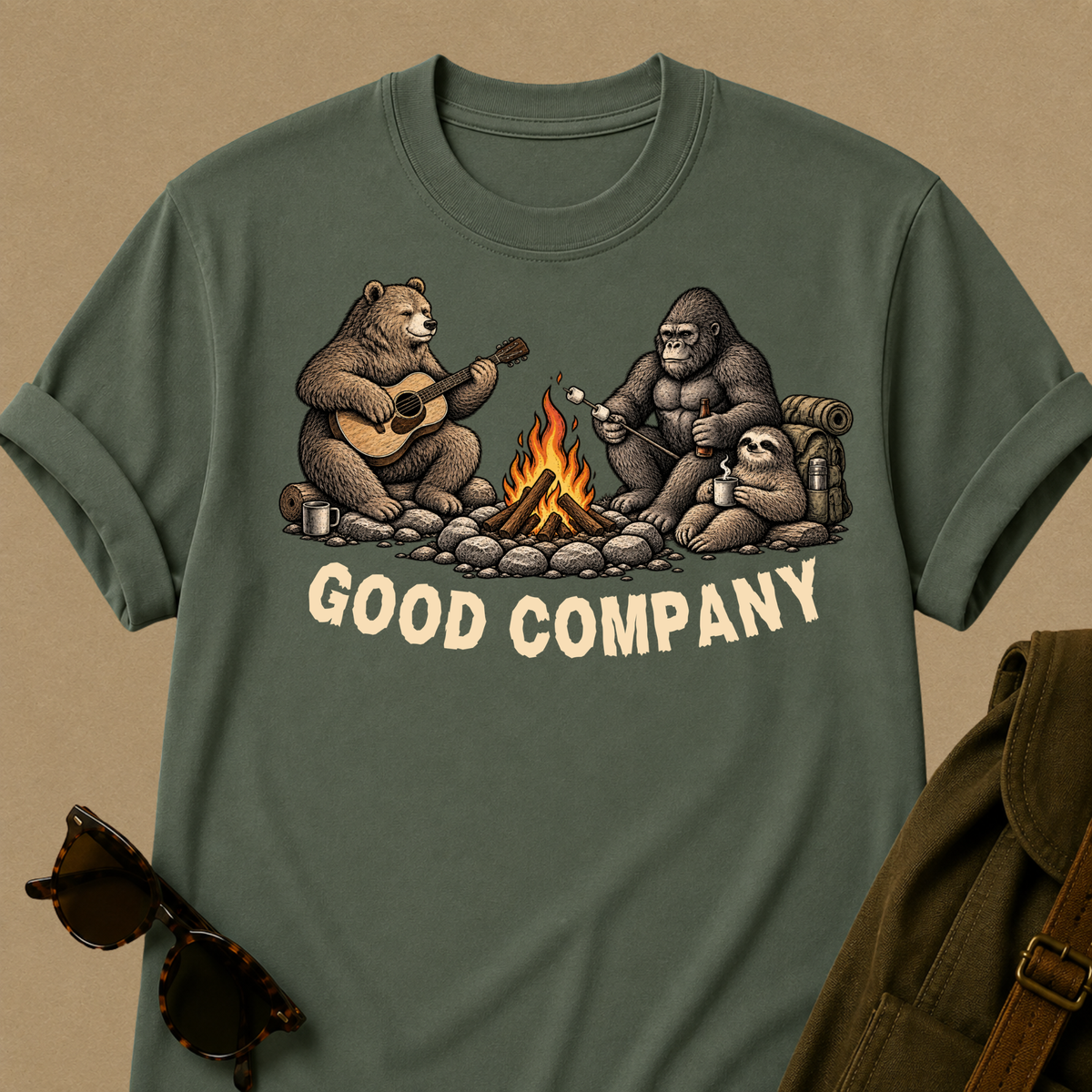 Good Company — Funny Camping T-Shirt