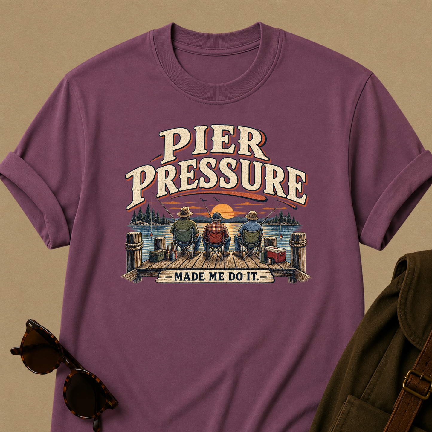 Pier Pressure Made Me Do It — Funny Fishing T-Shirt