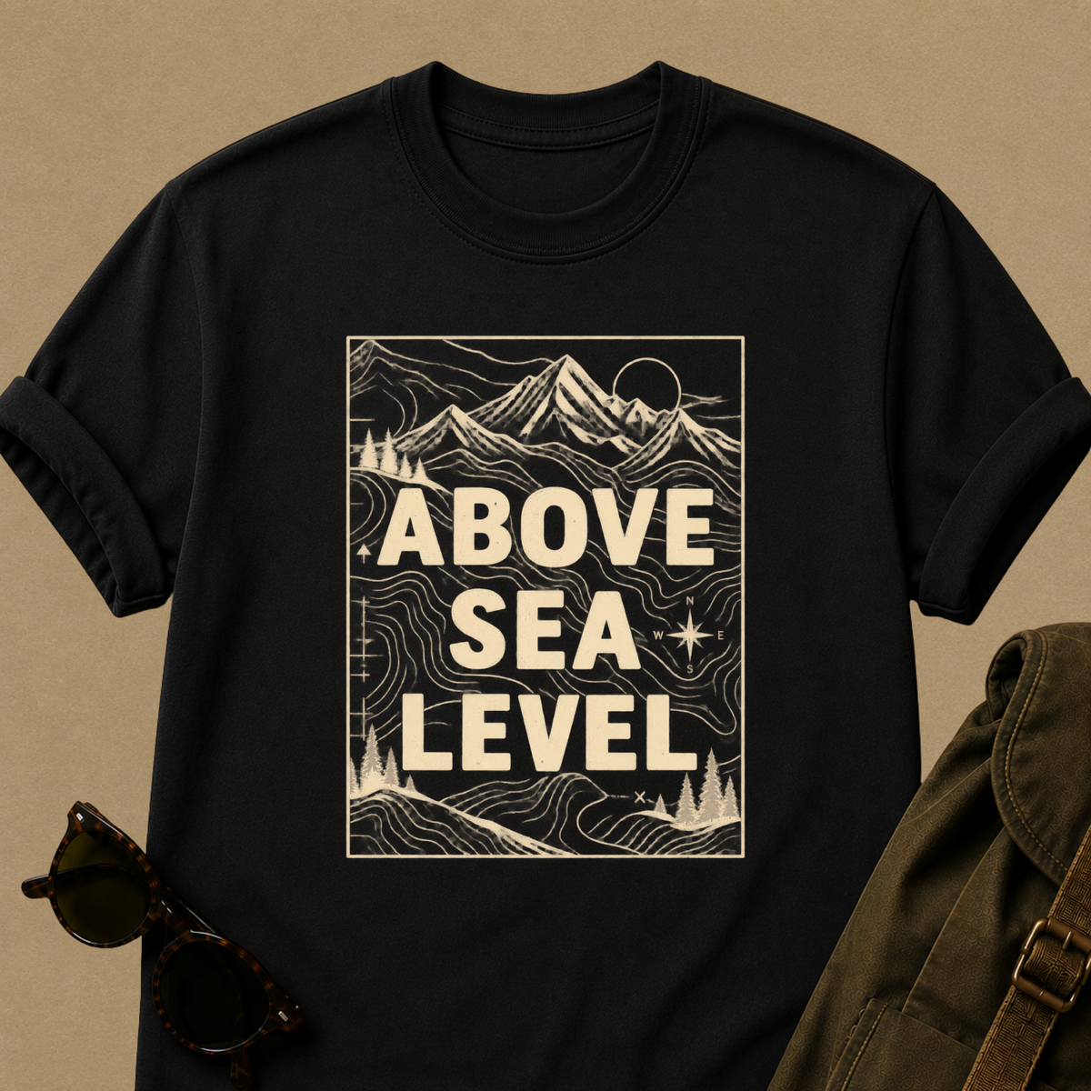 Above Sea Level T-Shirt – Vintage Mountain Outdoor Tee