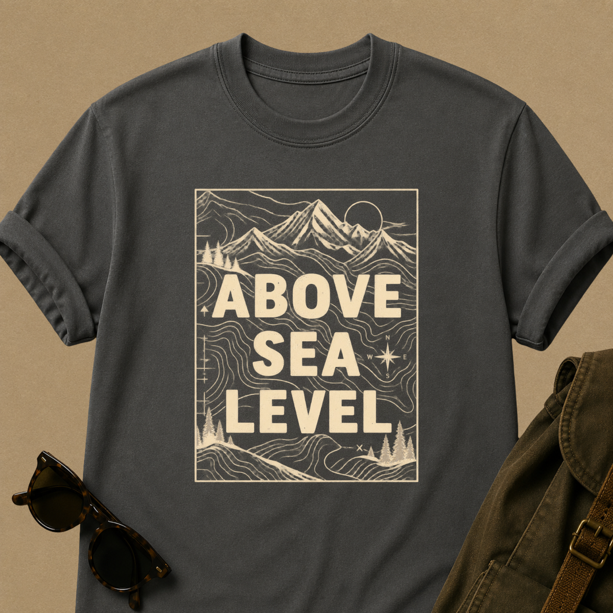 Above Sea Level T-Shirt – Vintage Mountain Outdoor Tee