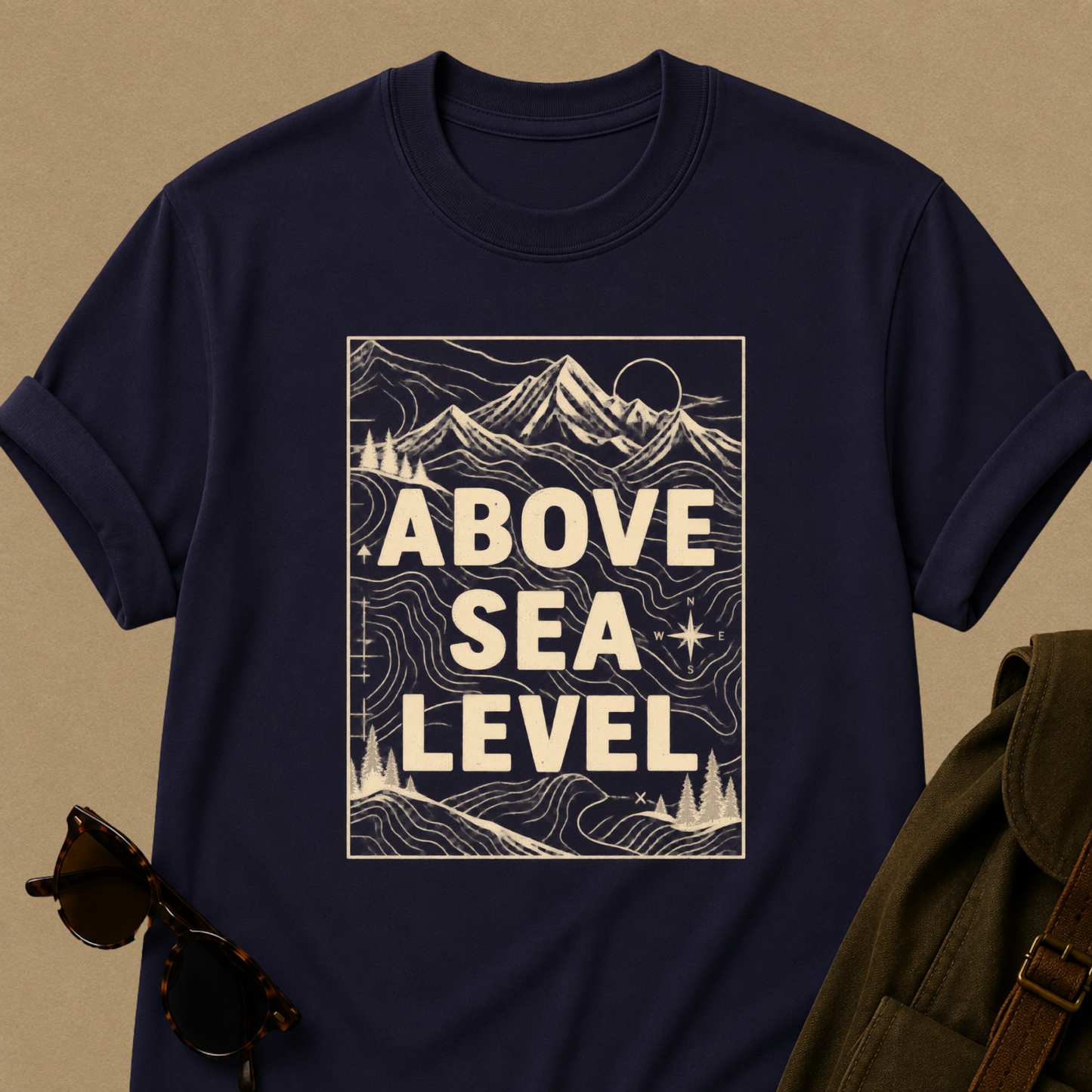 Above Sea Level T-Shirt – Vintage Mountain Outdoor Tee