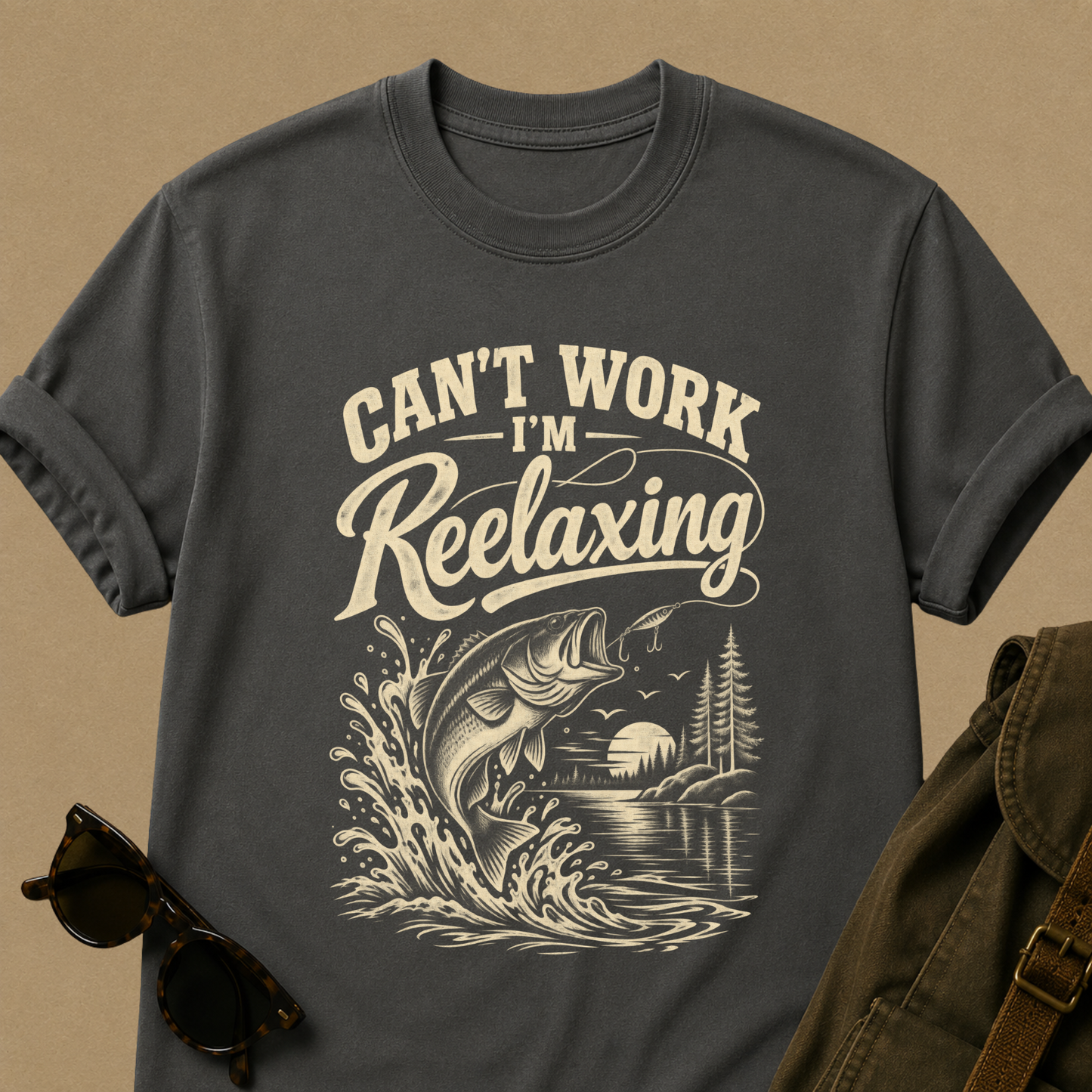 Can’t Work, I’m Reelaxing Fishing T-Shirt