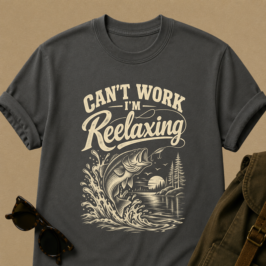 Can’t Work, I’m Reelaxing Fishing T-Shirt