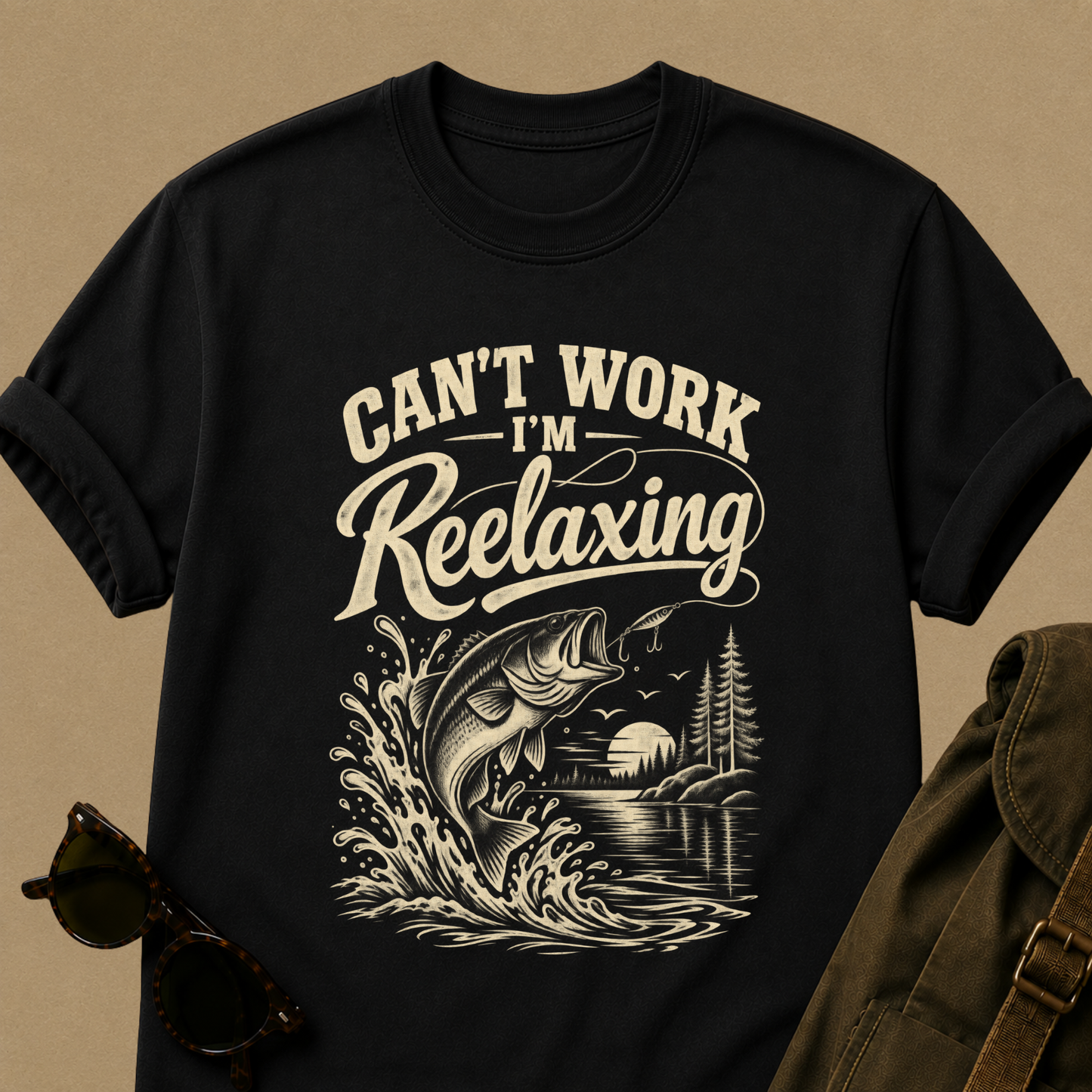 Can’t Work, I’m Reelaxing Fishing T-Shirt