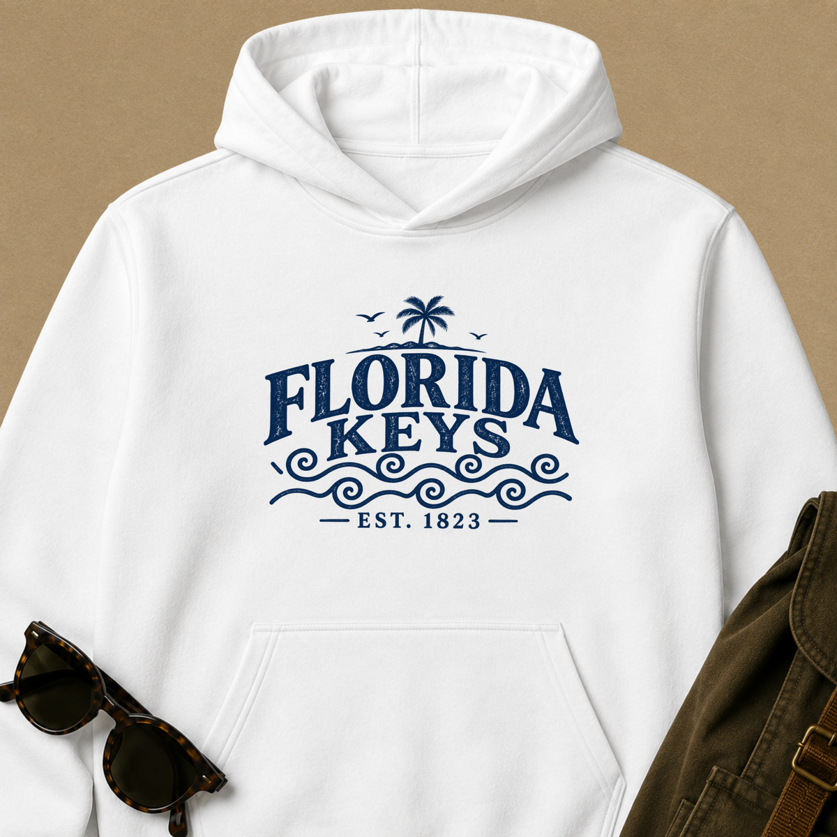 Florida Keys Vintage Wave Hoodie
