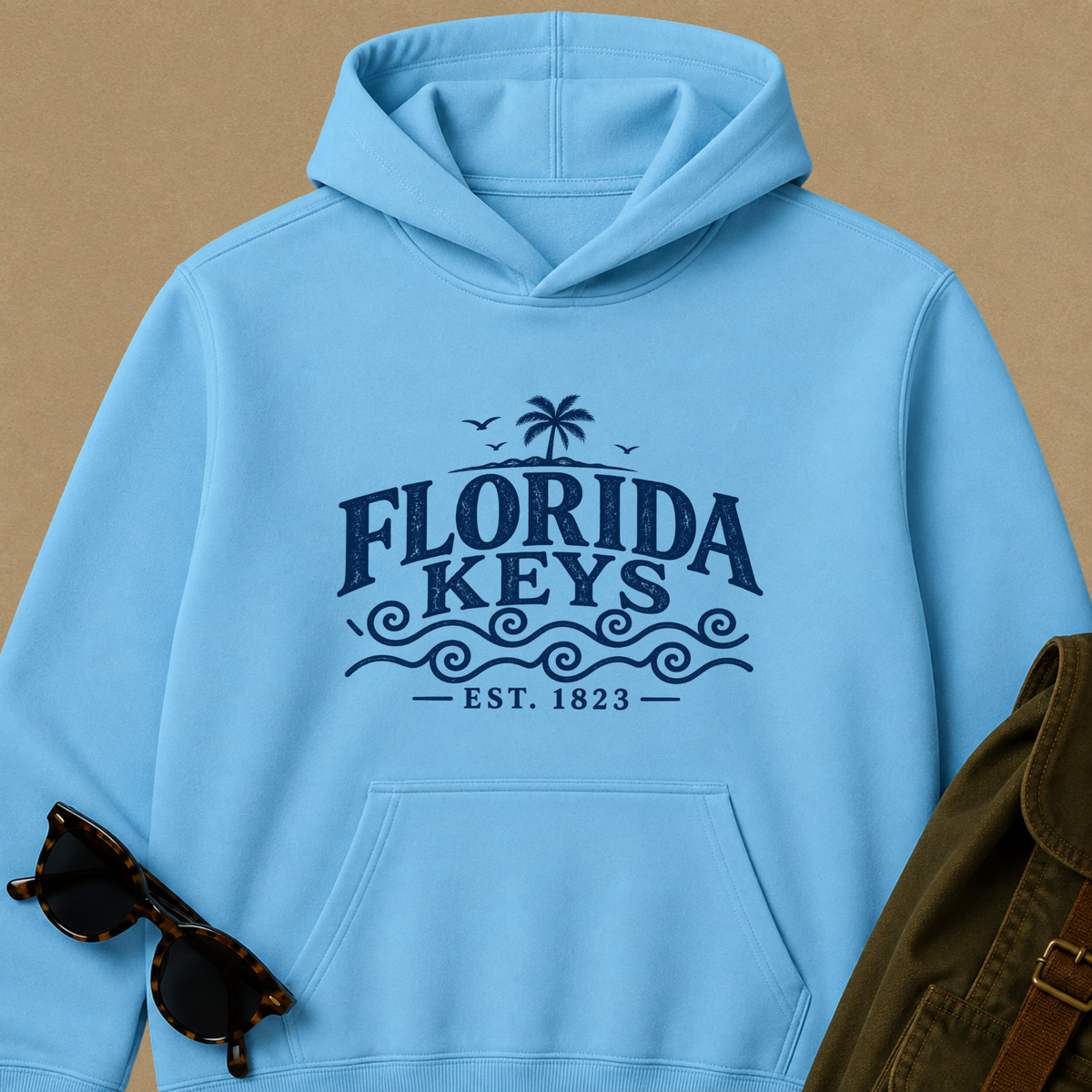 Florida Keys Vintage Wave Hoodie