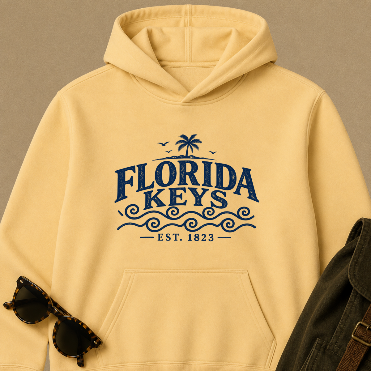 Florida Keys Vintage Wave Hoodie