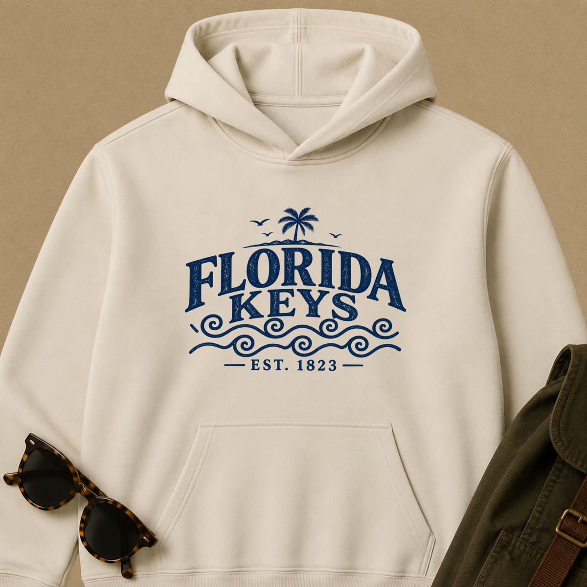 Florida Keys Vintage Wave Hoodie