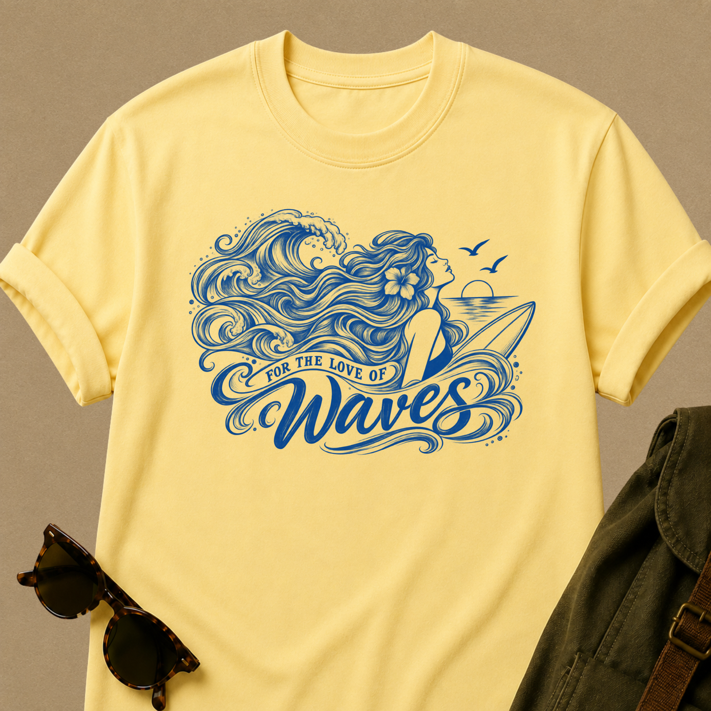 For the Love of Waves - Surfing T-Shirt