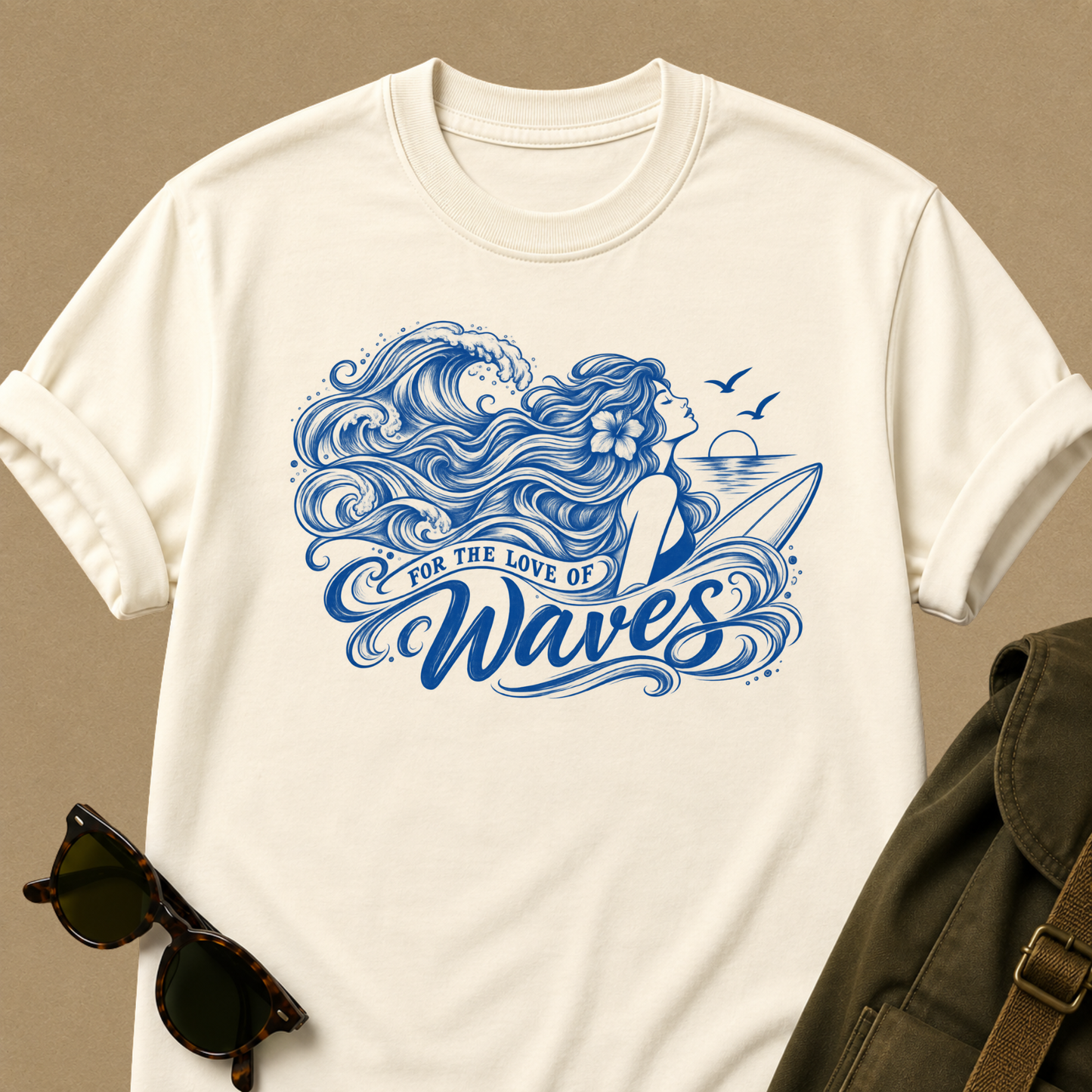 For the Love of Waves - Surfing T-Shirt