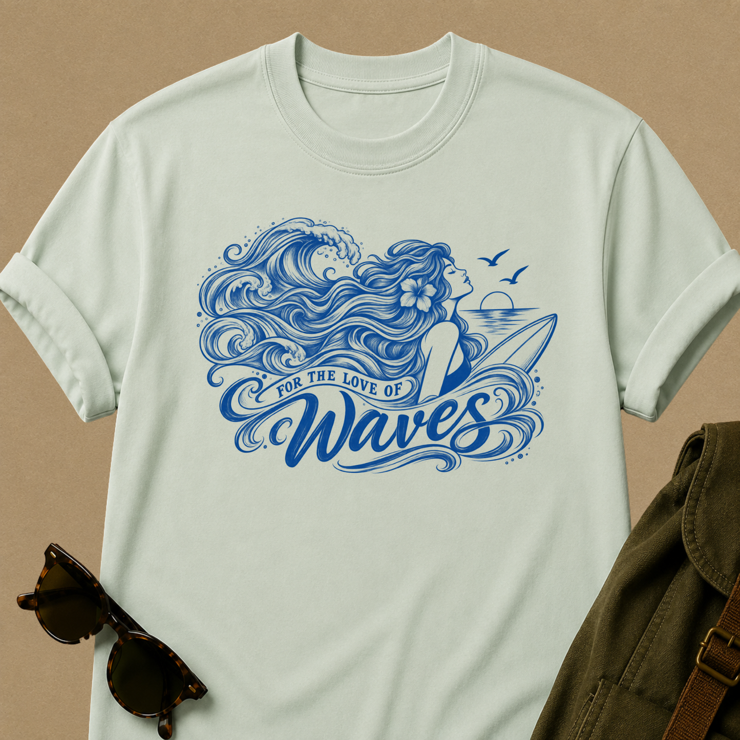 For the Love of Waves - Surfing T-Shirt