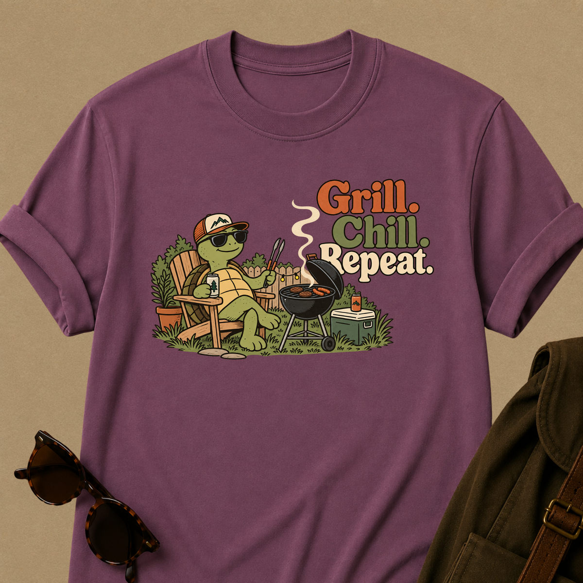 Grill. Chill. Repeat. T-Shirt