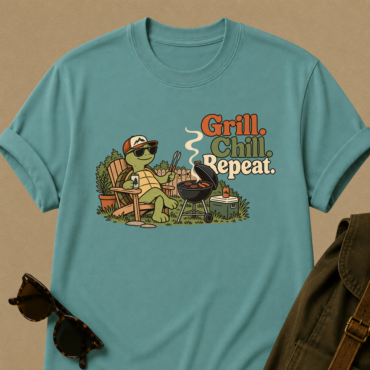 Grill. Chill. Repeat. T-Shirt