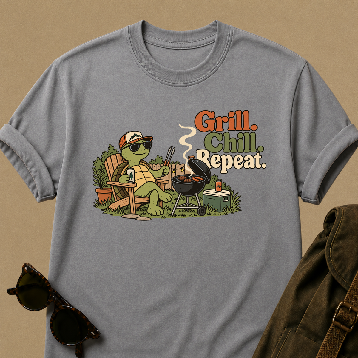 Grill. Chill. Repeat. T-Shirt