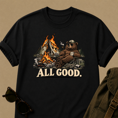 All Good Camping Bear T-Shirt