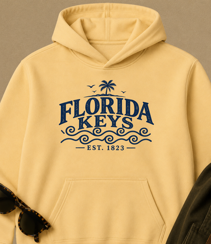 Florida Keys Vintage Wave Hoodie