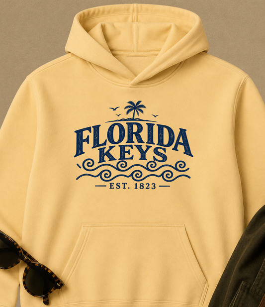 Florida Keys Vintage Wave Hoodie