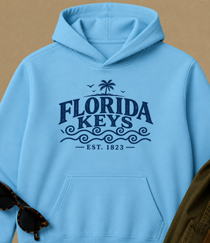 Florida Keys Vintage Wave Hoodie