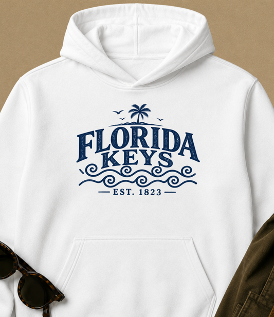 Florida Keys Vintage Wave Hoodie
