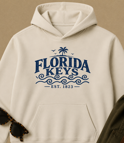 Florida Keys Vintage Wave Hoodie