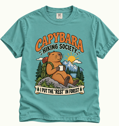 Capybara Hiking Society T-Shirt