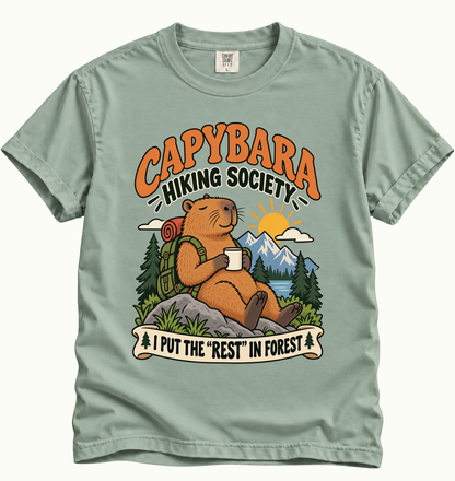 Capybara Hiking Society T-Shirt